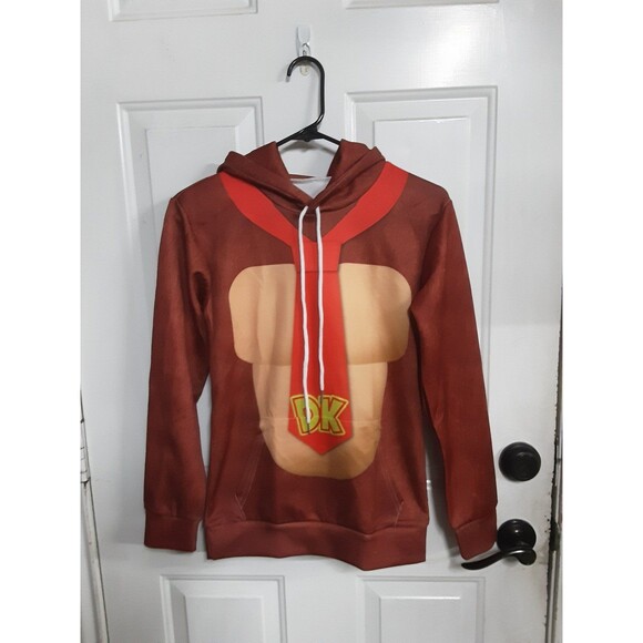 Donkey Kong DK Characters Full Print Hoodie Youth Small - Picture 2 of 4